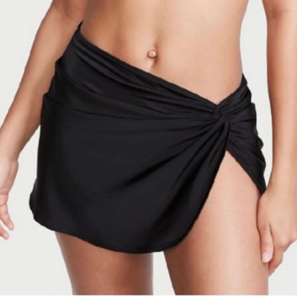 Victoria Secret black satin sarong